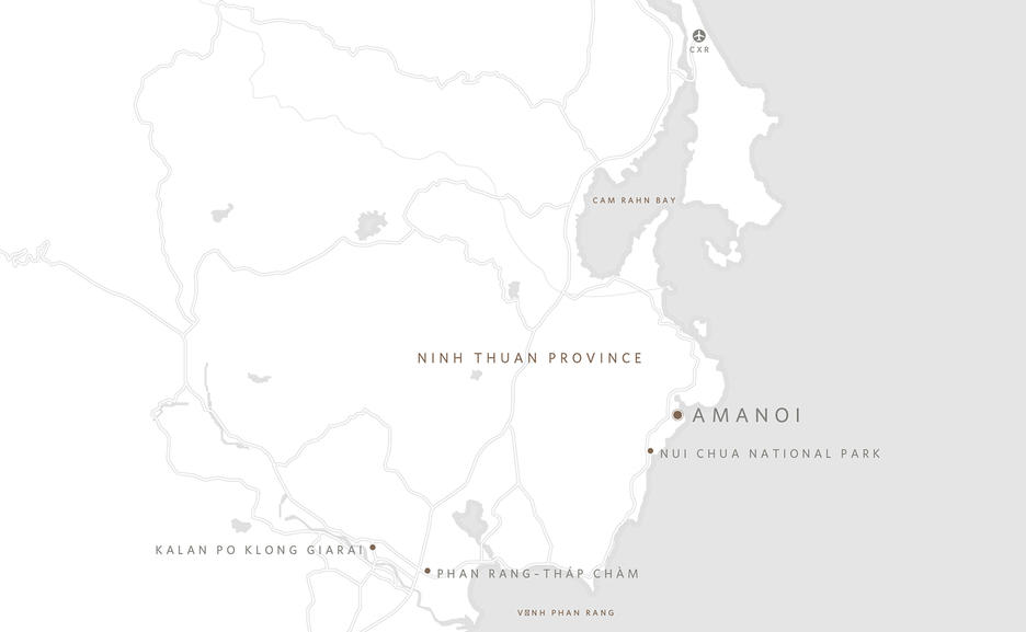 Aman map, Amanoi, Getting here